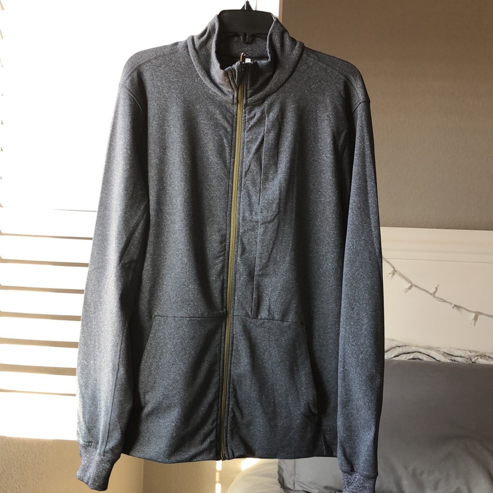 Lululemon Mens Highneck Zipup Dark Gray Jacket